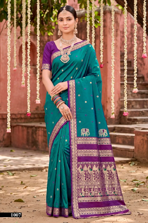 SAROJ USHA SILK VOL 1 WHOLESALE PURE SILK FESTIVE WEAR INDIAN SAREES FOR WOMEN EXPORTER