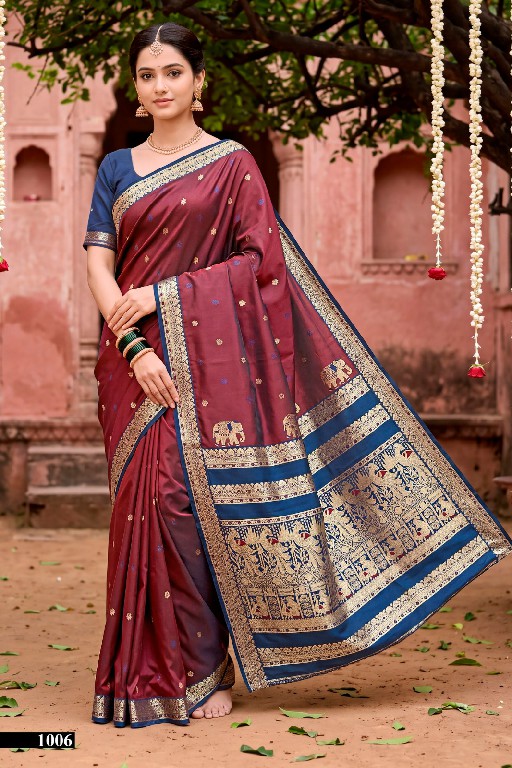 SAROJ USHA SILK VOL 1 WHOLESALE PURE SILK FESTIVE WEAR INDIAN SAREES FOR WOMEN EXPORTER