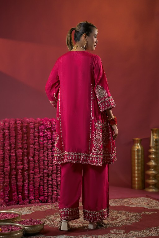 AFSANA TAJPOSH WHOLESALE READYMADE RUSSIAN DYED FESTIVE WEAR 3 PCS COMBO SET SUITS EXPORTER