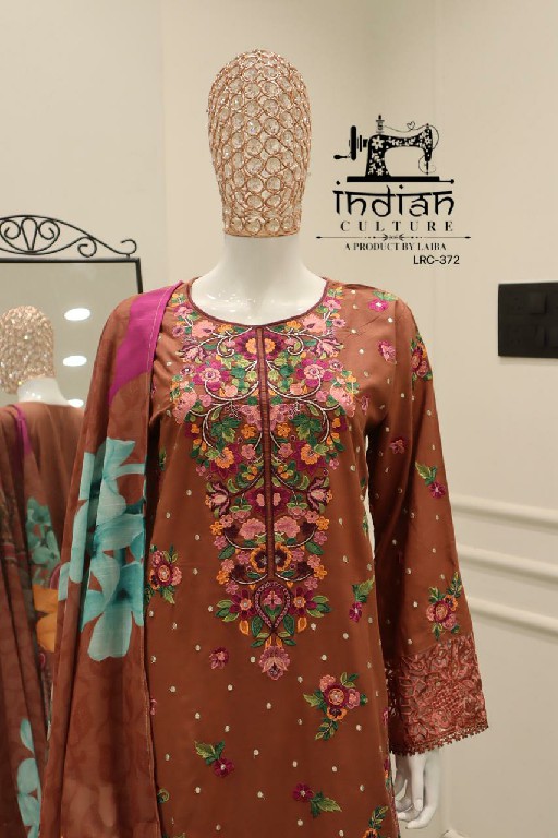 INDIAN CLUTURE D.NO LRC-372 WHOLESALE READYMADE PURE COTTON SLUB TRENDY PAKISTANI 3 PCS SUITS SUPPLIER