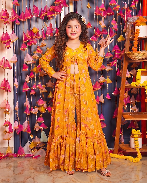 LUCAYA KIDS VOL 4 WHOLESALE READYMADE AIRTEX CHINON ATTRACTIVE SHRUG STYLE INDO WESTERN SUITS FOR KIDS ONLINE