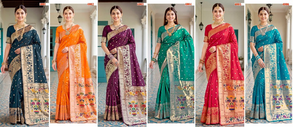 SAROJ VARAHI SILK VOL 4 WHOLESALE PURE SILK ETHNIC WEAR INDIAN SAREES FOR WOMEN SUPPLIER