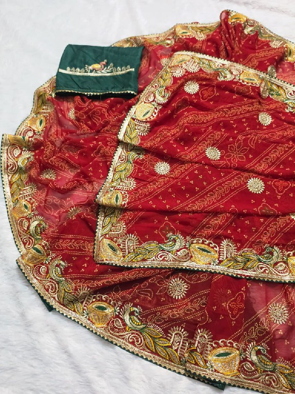 JALNIDHI RIDHIMA-RED WHOLESALE GEORGETTE BEAUTIFUL INDIAN SAREES FOR WOMEN ONLINE