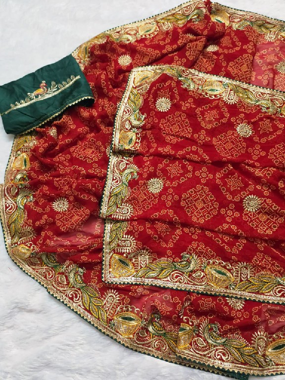 JALNIDHI RIDHIMA-RED WHOLESALE GEORGETTE BEAUTIFUL INDIAN SAREES FOR WOMEN ONLINE