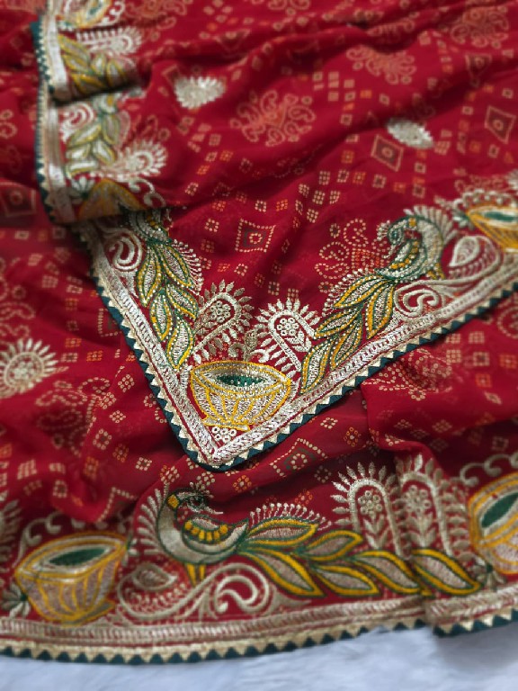 JALNIDHI RIDHIMA-RED WHOLESALE GEORGETTE BEAUTIFUL INDIAN SAREES FOR WOMEN ONLINE