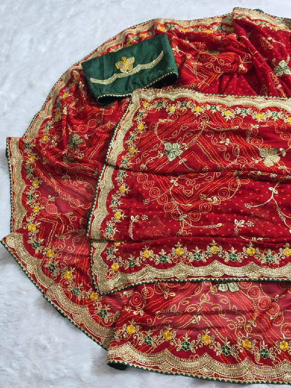 JALNIDHI RIDHIMA-RED WHOLESALE GEORGETTE BEAUTIFUL INDIAN SAREES FOR WOMEN ONLINE