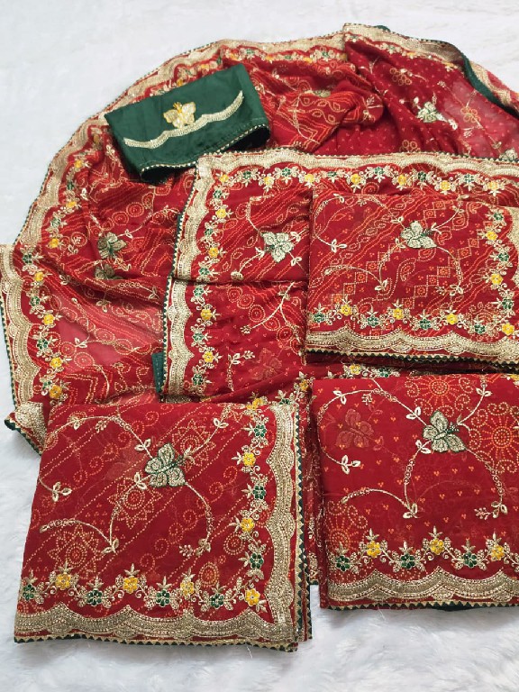 JALNIDHI RIDHIMA-RED WHOLESALE GEORGETTE BEAUTIFUL INDIAN SAREES FOR WOMEN ONLINE