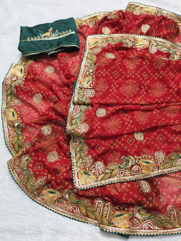 JALNIDHI RIDHIMA-RED WHOLESALE GEORGETTE BEAUTIFUL INDIAN SAREES FOR WOMEN ONLINE