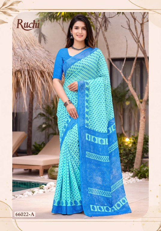 RUCHI RESHAM GEORGETTE VOL 74 WHOLESALE GEORGETTE PRINTED DAILY WEAR SAREES FOR WOMEN SUPPLIER
