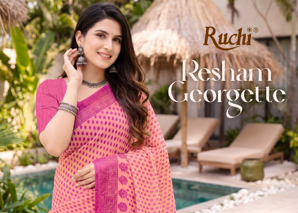 RUCHI RESHAM GEORGETTE VOL 74 WHOLESALE GEORGETTE PRINTED DAILY WEAR SAREES FOR WOMEN SUPPLIER