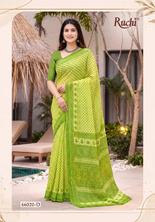 RUCHI RESHAM GEORGETTE VOL 74 WHOLESALE GEORGETTE PRINTED DAILY WEAR SAREES FOR WOMEN SUPPLIER