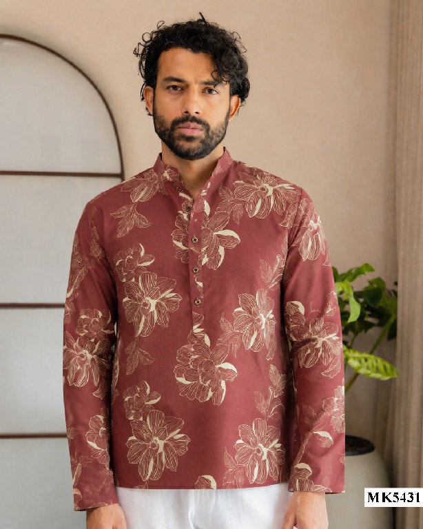 MAHOTSAV MENS SHORT KURTA VOL 5 WHOLESALE READYMADE LINEN FESTIVE WEAR SHORT KURTA FOR MENS ONLINE