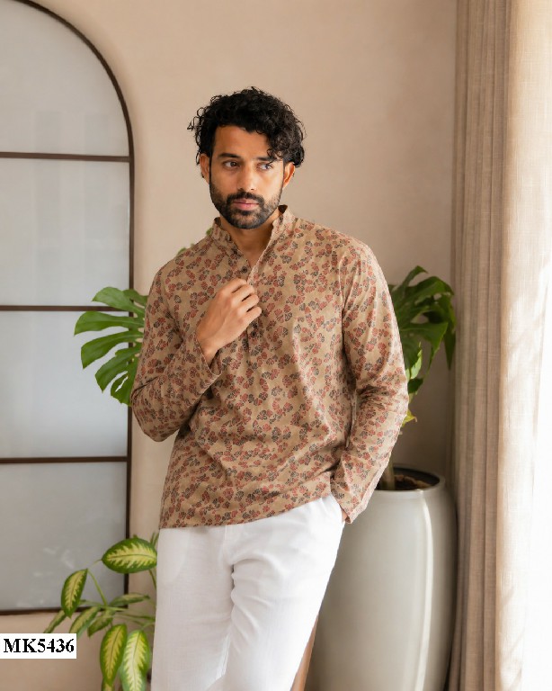 MAHOTSAV MENS SHORT KURTA VOL 5 WHOLESALE READYMADE LINEN FESTIVE WEAR SHORT KURTA FOR MENS ONLINE