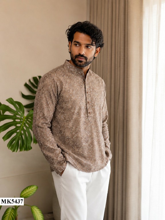 MAHOTSAV MENS SHORT KURTA VOL 5 WHOLESALE READYMADE LINEN FESTIVE WEAR SHORT KURTA FOR MENS ONLINE