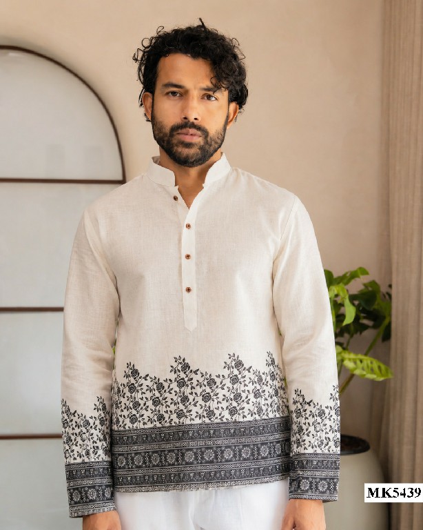 MAHOTSAV MENS SHORT KURTA VOL 5 WHOLESALE READYMADE LINEN FESTIVE WEAR SHORT KURTA FOR MENS ONLINE