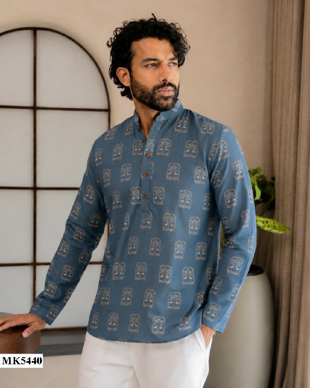 MAHOTSAV MENS SHORT KURTA VOL 5 WHOLESALE READYMADE LINEN FESTIVE WEAR SHORT KURTA FOR MENS ONLINE