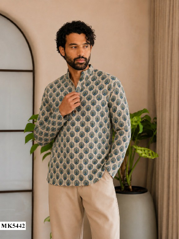MAHOTSAV MENS SHORT KURTA VOL 5 WHOLESALE READYMADE LINEN FESTIVE WEAR SHORT KURTA FOR MENS ONLINE