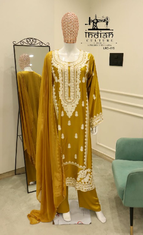 INDIAN CULTURE D.NO LRC-415 WHOLESALE READYMADE RAYON SATIN TRENDY PAKISTANI 3 PCS SUITS FOR EXPORT