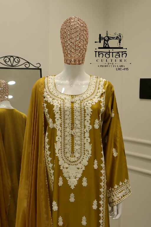 INDIAN CULTURE D.NO LRC-415 WHOLESALE READYMADE RAYON SATIN TRENDY PAKISTANI 3 PCS SUITS FOR EXPORT
