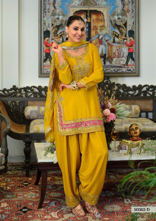 TEXTILEDEAL D.NO 50362-D WHOLESALE READYMADE CHINON BEATS WORK FUNCTION WEAR 3 PCS SUITS FOR WOMEN ONLINE