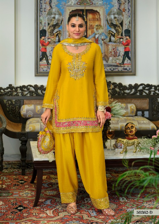TEXTILEDEAL D.NO 50362-D WHOLESALE READYMADE CHINON BEATS WORK FUNCTION WEAR 3 PCS SUITS FOR WOMEN ONLINE