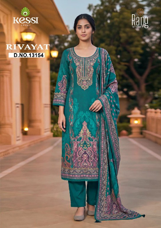 KESSI RANG RIVAYAT WHOLESALE VISCOSE PASHMINA WINTER WEAR UNSTITCH SALWAR SUITS EXPORTER