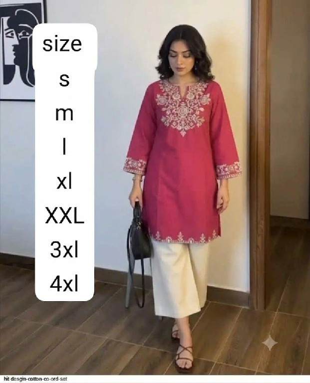 MARUTI FASHION LAUNCH READYMADE RAYON EMBROIDERED CLASSIC CORD SET FOR EXPORT