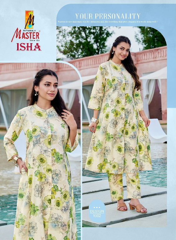 MASTER ISHA WHOLESALE READYMADE VERTICAN PRINTED A LINE PRINCESS CUT CASUAL CORD SET FOR EXPORT