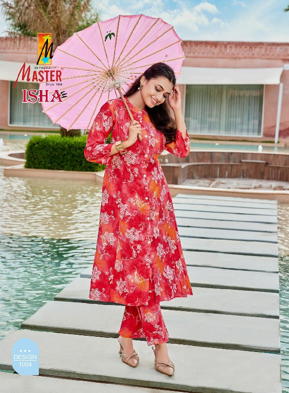 MASTER ISHA WHOLESALE READYMADE VERTICAN PRINTED A LINE PRINCESS CUT CASUAL CORD SET FOR EXPORT