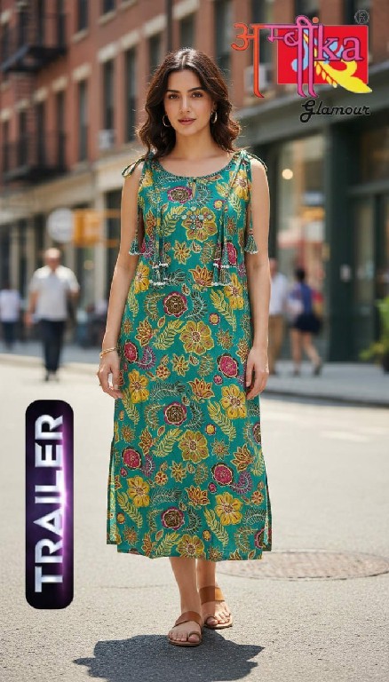 AMBIKA TRAILER WHOLESALE READYMADE VERICAN MODERN STYLISH COMBO KURTIS FOR WOMEN ONLINE
