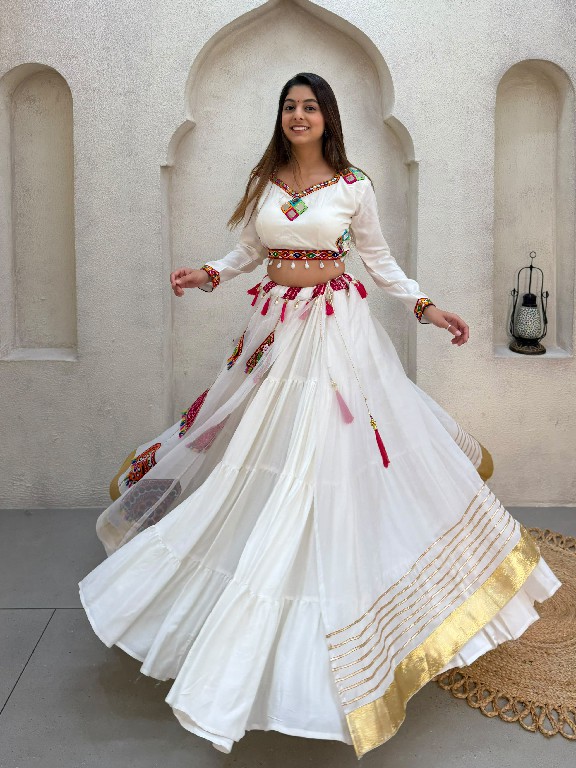 TEXTILEDEAL PRESENT READYMADE RAYON WITH WORK NAVRATRI SPECIAL LEHENGA CHOLI FOR EXPORT