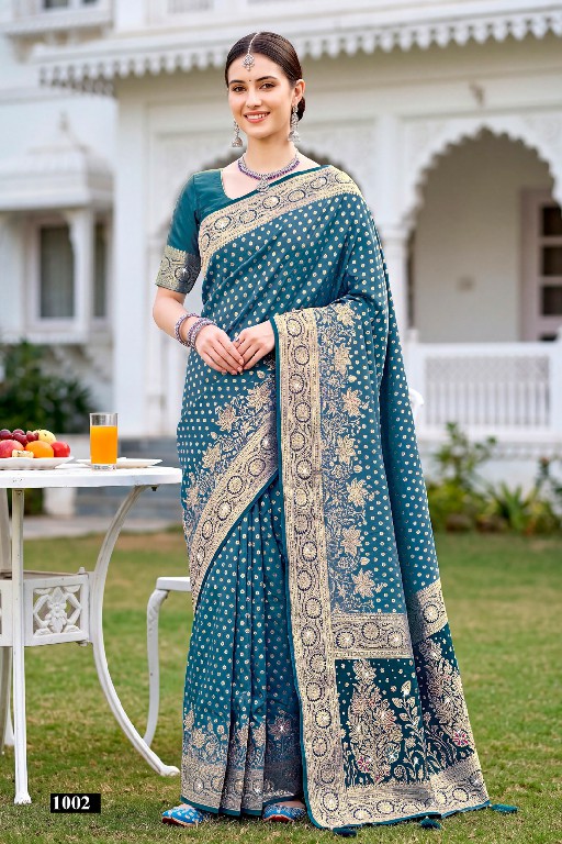 SAROJ PRIYAMILAN SATIN SAROSKI VOL 1 WHOLESALE HEAVY SATIN SILK FESTIVE WEAR INDIAN SAREES FOR WOMEN EXPORTER