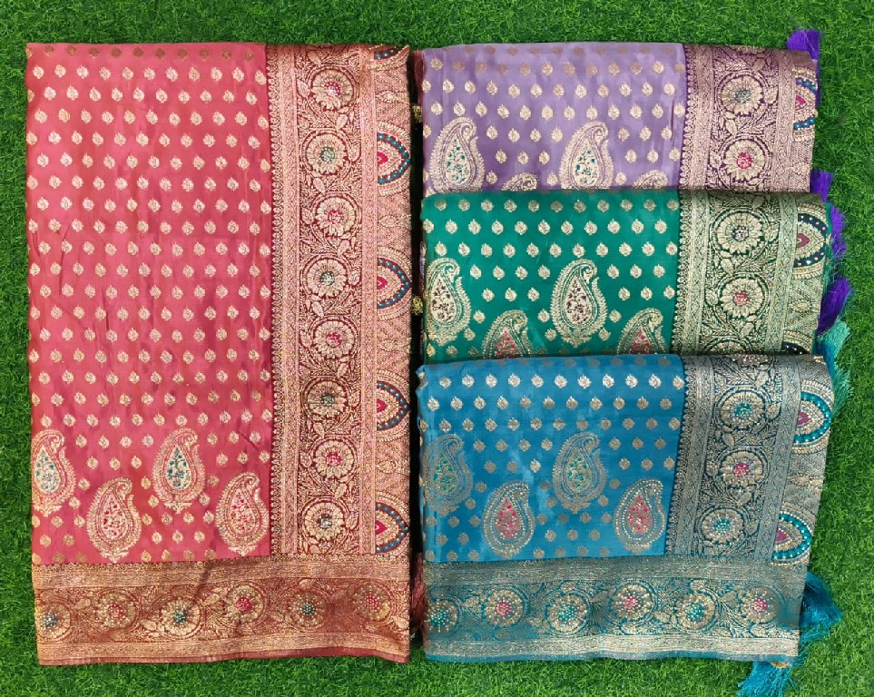 SAROJ PRIYAMILAN SATIN SAROSKI VOL 1 WHOLESALE HEAVY SATIN SILK FESTIVE WEAR INDIAN SAREES FOR WOMEN EXPORTER