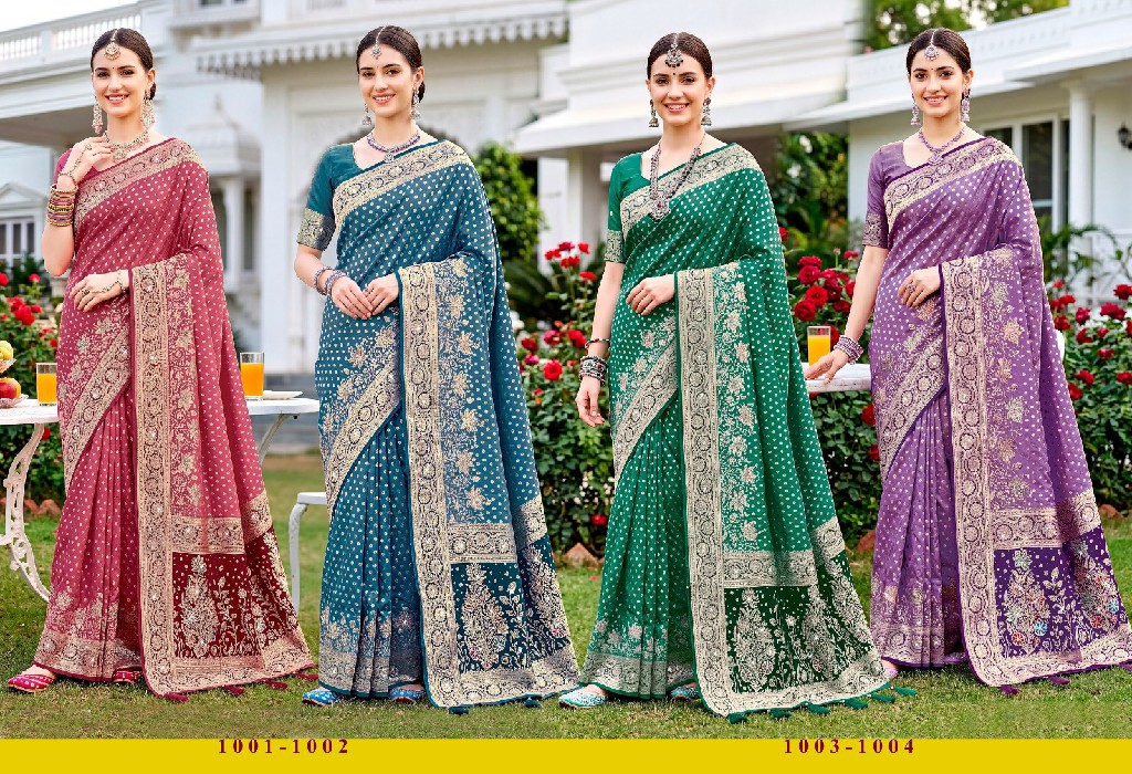 SAROJ PRIYAMILAN SATIN SAROSKI VOL 1 WHOLESALE HEAVY SATIN SILK FESTIVE WEAR INDIAN SAREES FOR WOMEN EXPORTER