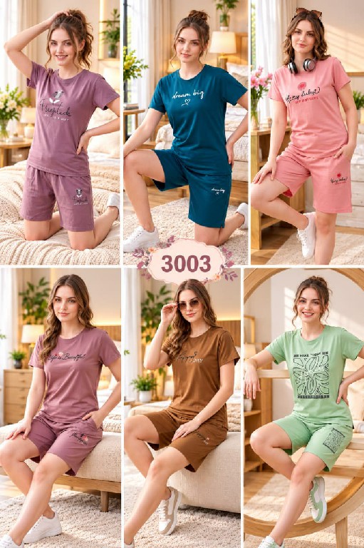 ORANGR CANDY D.NO 3003 WHOLESALE READYMADE TENCIL COMFORT WEAR NIGHT SUITS FOR WOMEN ONLINE