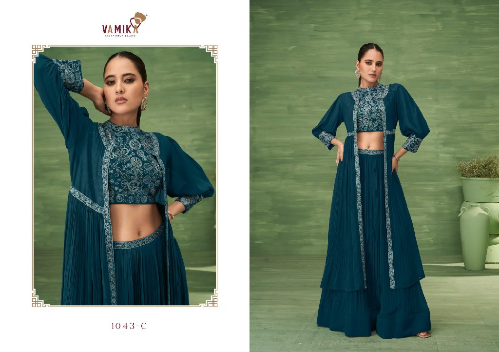 VAMIKA CELEBRITY VOL 5 GOLD WHOLESALE READYMADE PARTY WEAR INDO WESTERN DRESS FOR WOMEN ONLINE