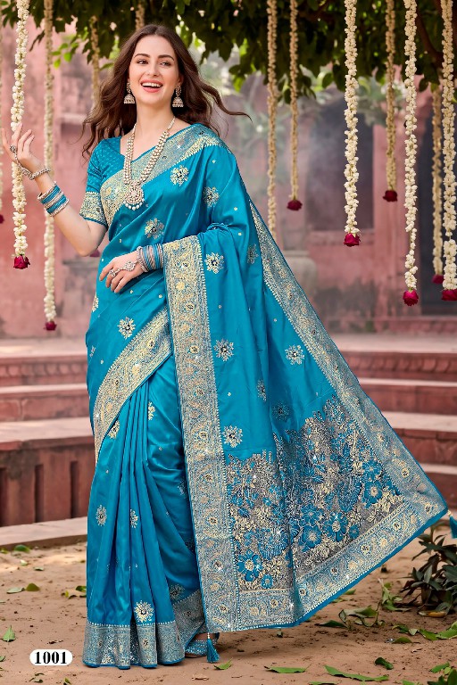 SAROJ ADVIKA SATIN SAROSKI VOL 1 WHOLESALE PURE SATIN SILK FESTIVE WEAR INDIAN SAREES FOR WOMEN EXPORTER