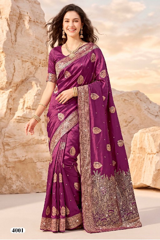 SAROJ ADVIKA SATIN SAROSKI VOL 4 WHOLESALE PURE SATIN SILK OCCASION WEAR INDIAN SAREES FOR WOMEN EXPORTER