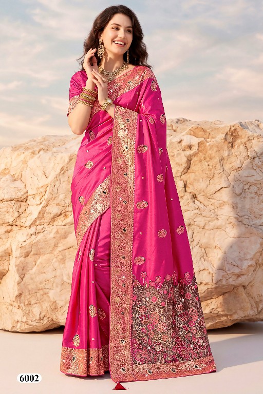 SAROJ ADVIKA SATIN SAROSKI VOL 6 WHOLESALE PURE SATIN SILK GLAMOURS STYLE INDIAN SAREES FOR WOMEN ONLINE