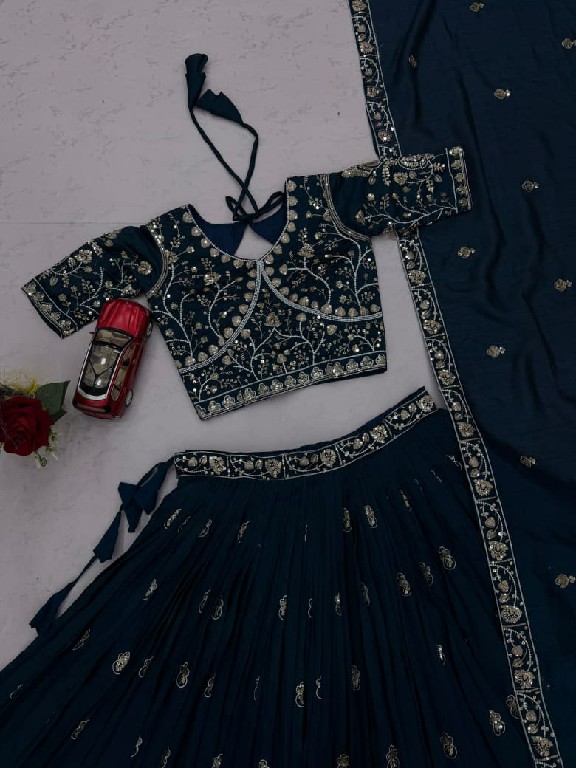 TAPI CREATION D.NO 348 WHOLESALE READYMADE VICHITRA SILK FESTIVE WEAR LEHENGA CHOLI FOR EXPORT
