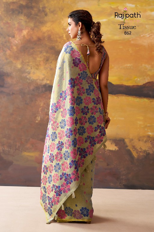RAJPATH BLOSSOM WHOLESALE TISSUE ELEGANCE INDIAN SAREES FOR WOMEN ONLINE