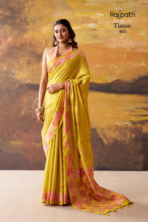 RAJPATH BLOSSOM WHOLESALE TISSUE ELEGANCE INDIAN SAREES FOR WOMEN ONLINE