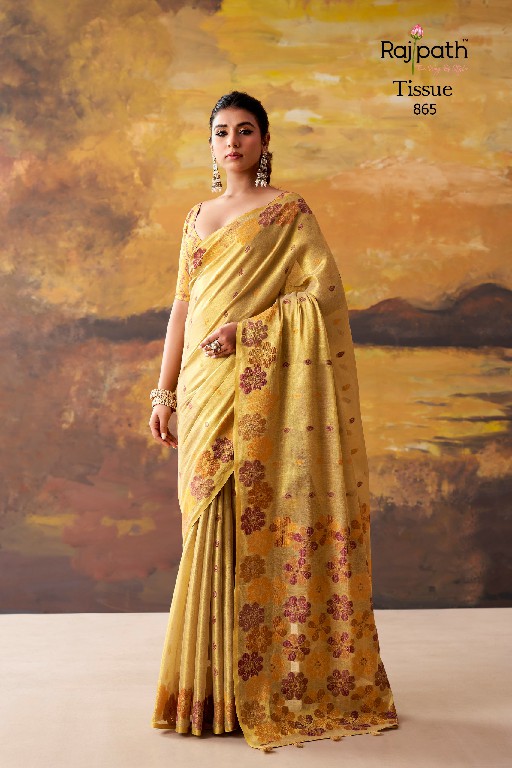 RAJPATH BLOSSOM WHOLESALE TISSUE ELEGANCE INDIAN SAREES FOR WOMEN ONLINE