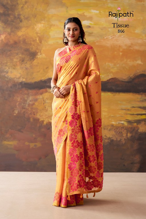 RAJPATH BLOSSOM WHOLESALE TISSUE ELEGANCE INDIAN SAREES FOR WOMEN ONLINE