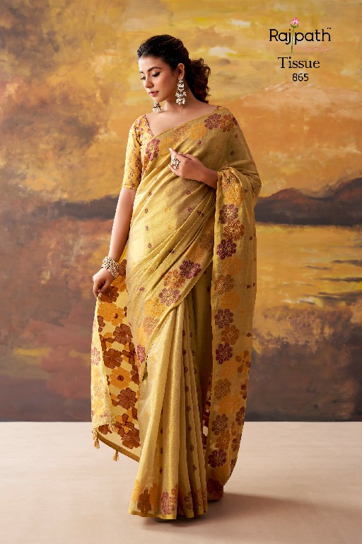 RAJPATH BLOSSOM WHOLESALE TISSUE ELEGANCE INDIAN SAREES FOR WOMEN ONLINE