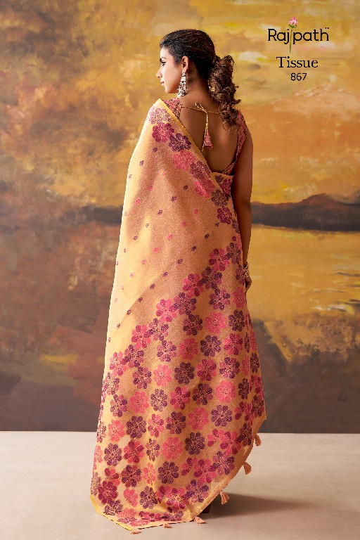 RAJPATH BLOSSOM WHOLESALE TISSUE ELEGANCE INDIAN SAREES FOR WOMEN ONLINE