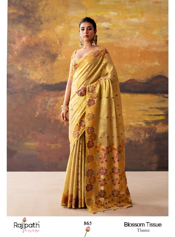RAJPATH BLOSSOM WHOLESALE TISSUE ELEGANCE INDIAN SAREES FOR WOMEN ONLINE
