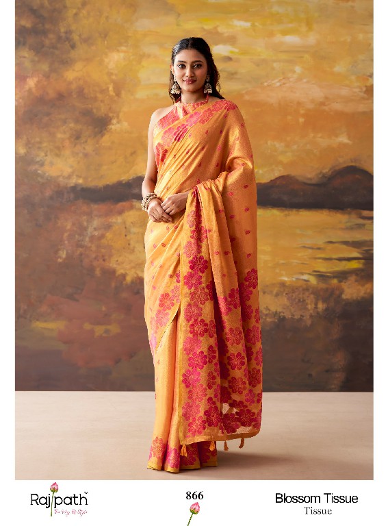 RAJPATH BLOSSOM WHOLESALE TISSUE ELEGANCE INDIAN SAREES FOR WOMEN ONLINE