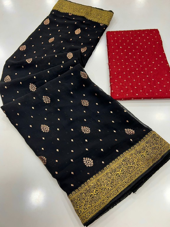 STAVAN DHWANI WHOLESALE HEAVY GEORGETTE FASHIONABLE INDIAN SAREES FOR WOMEN SUPPLIER