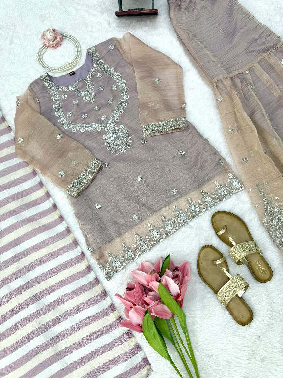 TEXTILEDEAL D.NO 6082 WHOLESALE READYMADE SALSA SILK PARTY WEAR TOP SHARARA WITH DUPATTA ONLINE